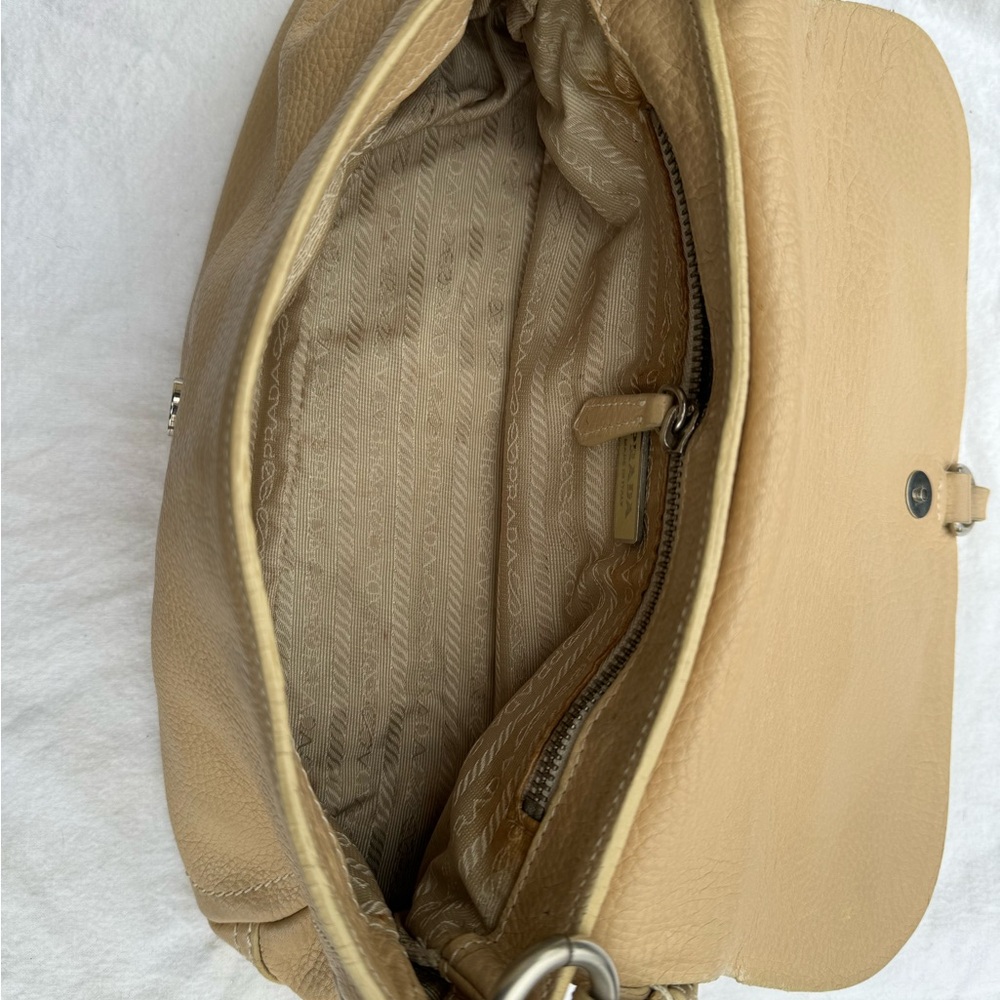 π―% Authentic Vintage Prada Small Shoulder Bag Nude w COA - Picture 13 of 16